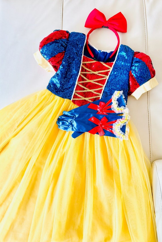 strapless open back dress Princess Dress Up Set for 3-6 Girls