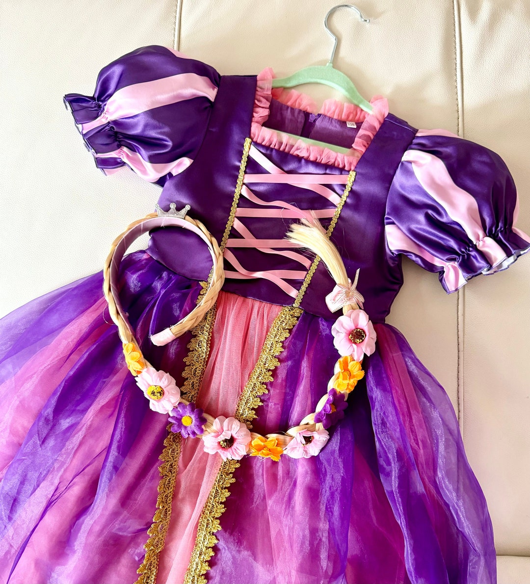 sachin and babi light blue dress READY TO Ship,rapunzel Dress,rapunzel Girls Dress,rapunzel Costume,rapunzel  Birthday Dress,princess Dress Girls,purple Dress,tangled Dress