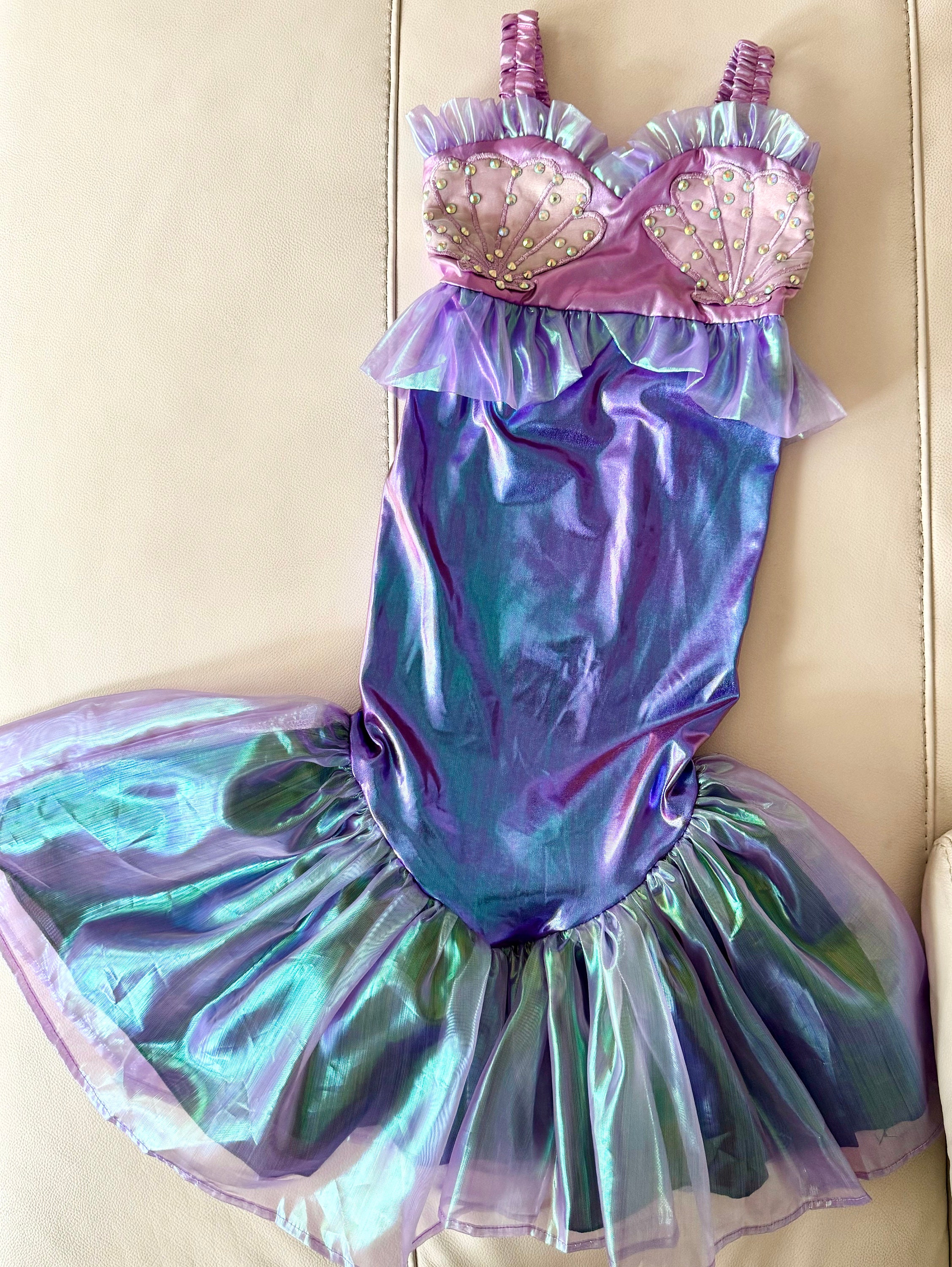 Kids Mermaid Costume & Mermaid Headpiece, Princess Mermaid Movie