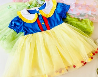 Baby Schneewittchen Prinzessin Partykleid, Kleinkind Geburtstag Partykleid, Baby Fee Partykleid, Baby Mädchen Outfit, Baby Prinzessin Kostüm Geschenk