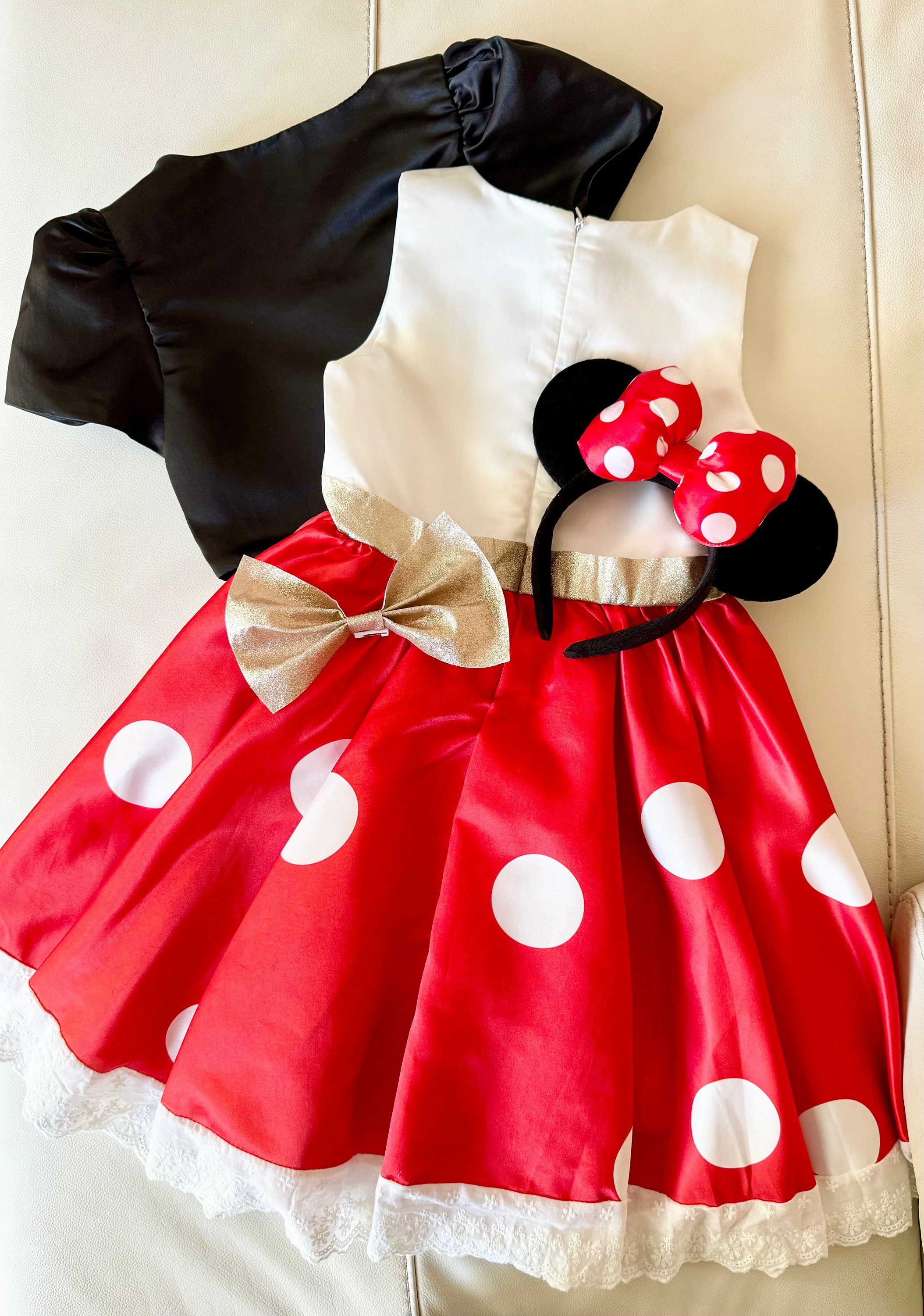 Minnie Mouse Costume Set, Girl Birthday Party Dress Set, Disney Party ...