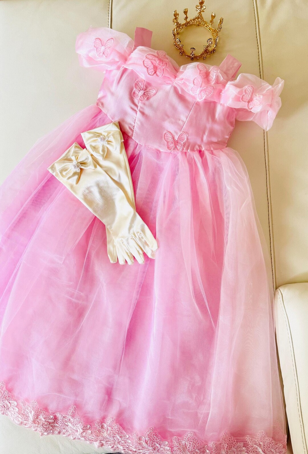Girls Long Sleeve Butterfly Princess Party Gown GCH0115