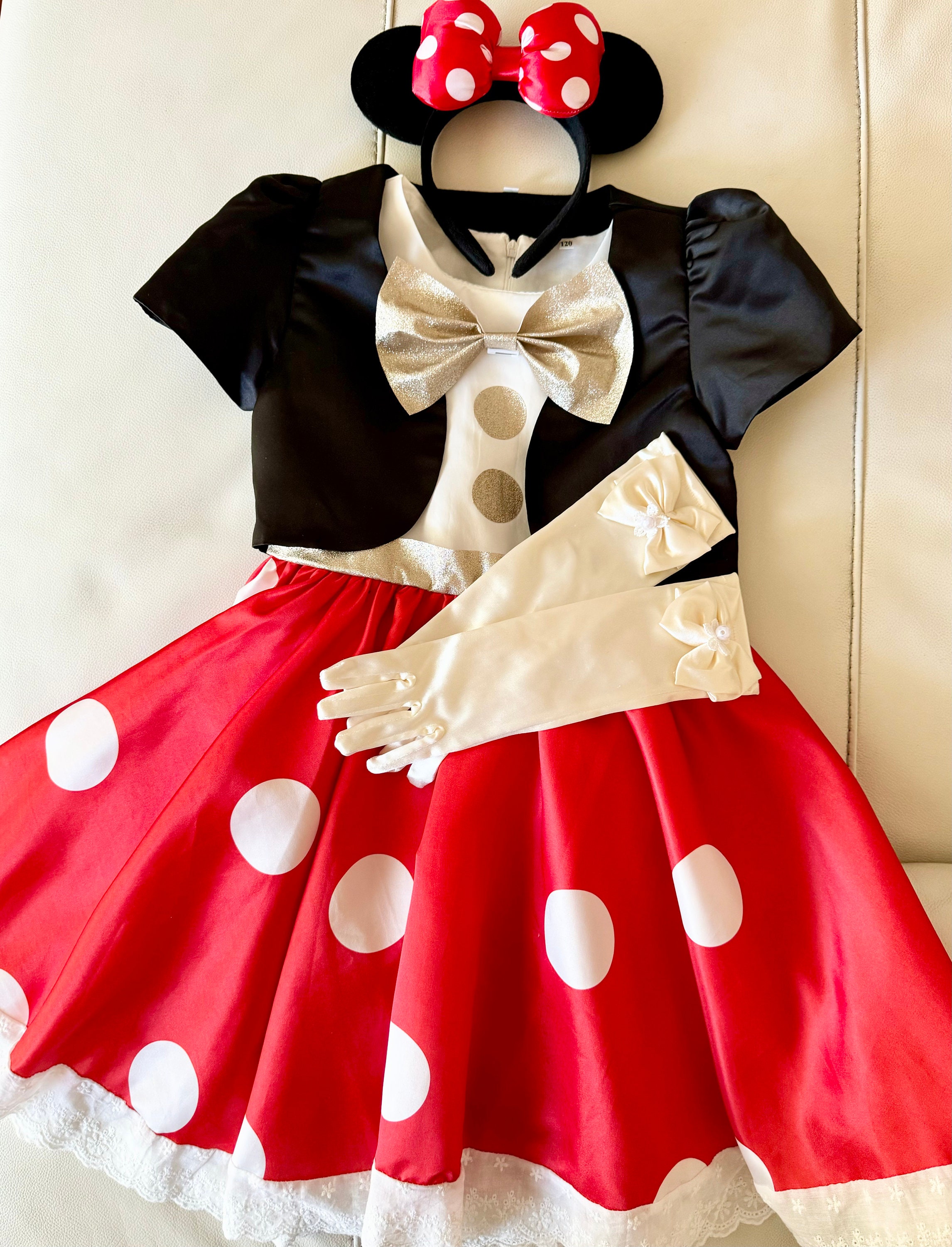 Minnie Mouse Costume Set, Girl Birthday Party Dress Set, Disney Party ...