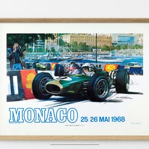 Monaco Grand Prix 1968 Poster: Vintage Formula 1 Racing (Digital Download) 071