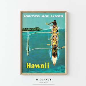 Hawaii Reise Poster: Vintage Surfing Poster (Digitaler Download) 007