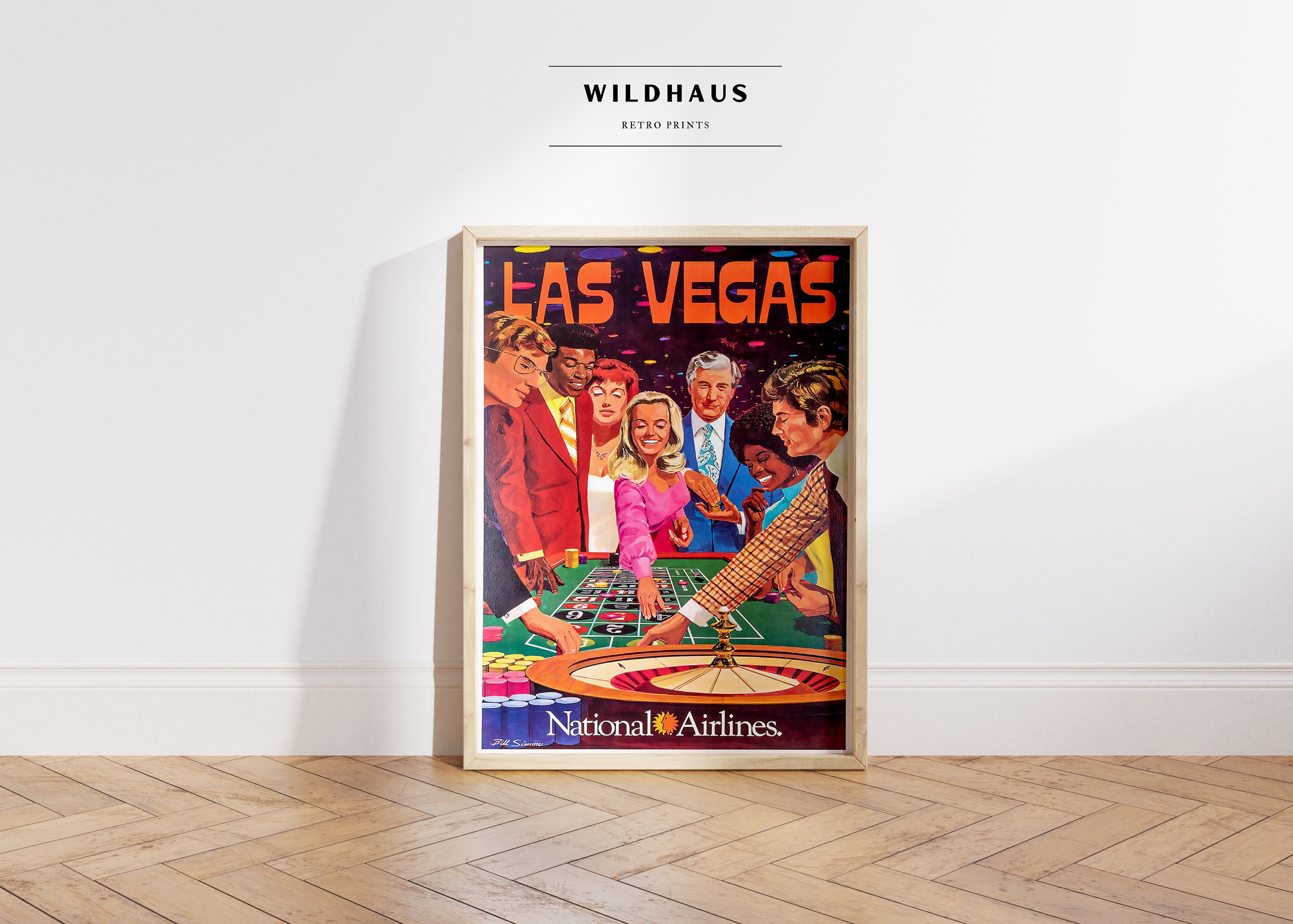 LAS VEGAS Vintage Travel Poster DIGITAL Download Retro Etsy