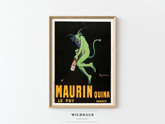 Maurin Quina Devil Art Poster: Vintage French Advertising (digital