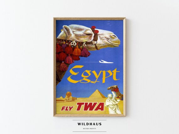 Vintage TWA "EGYPT" Travel Poster 