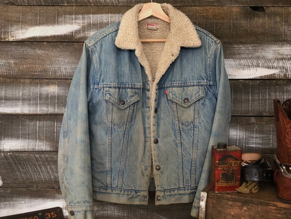 Vintage Levis Sherpa Jacket - Etsy 