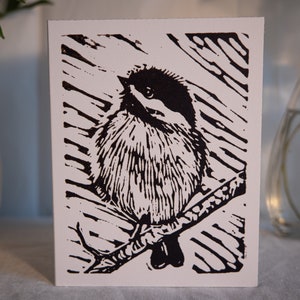 Black Capped Chickadee, Perfect Thank You Card, Get Well, Greeting and Holiday Gift