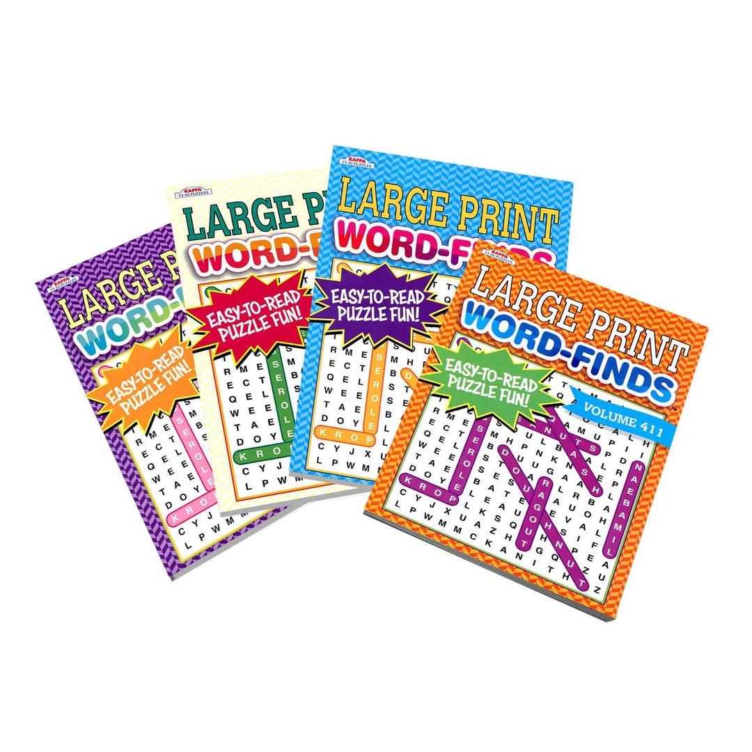 Puzzle Book KAPPA Large Print Word Finds 4-titles - Etsy