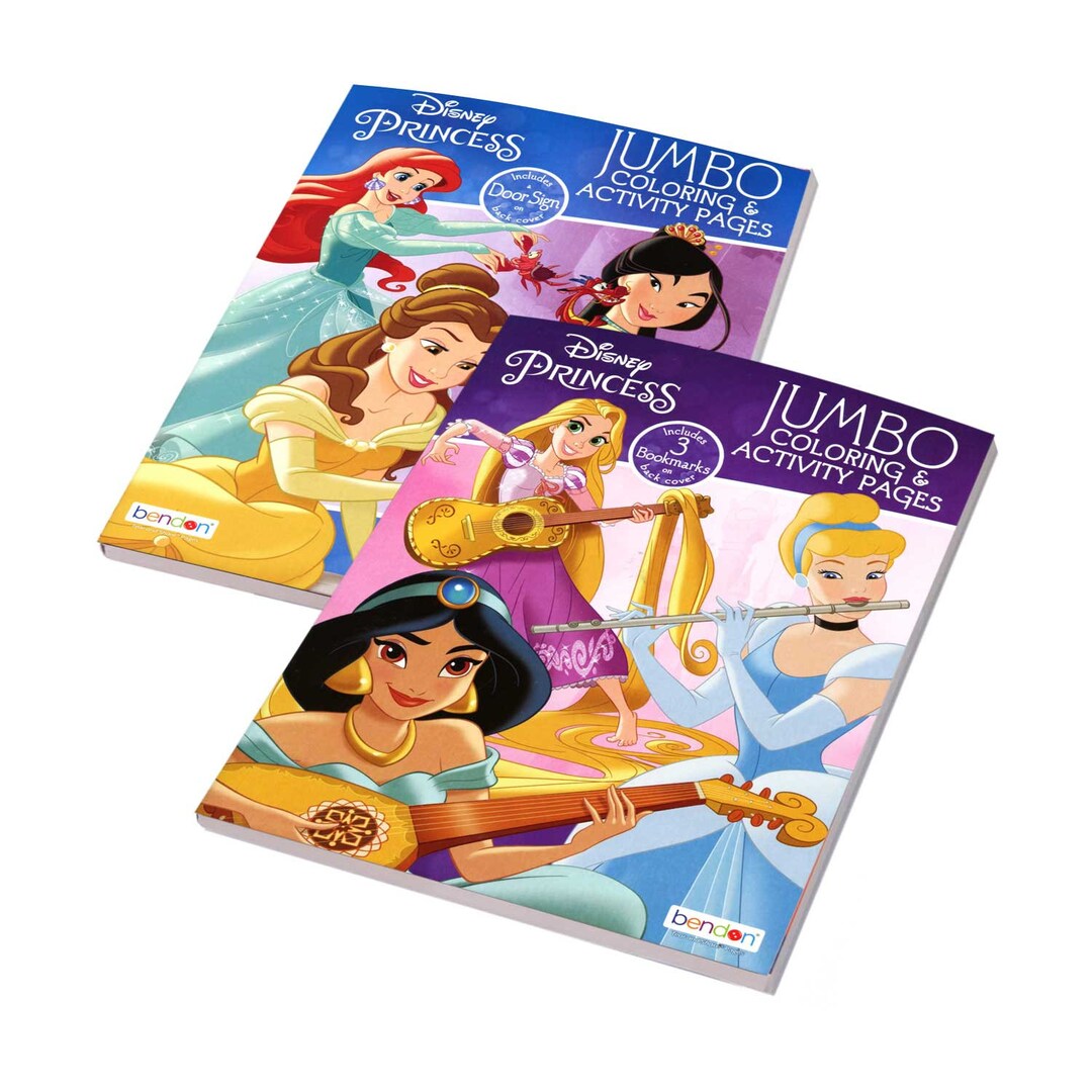 DISNEY Princess JUMBO Coloring & Activities Books 80-pages - Etsy