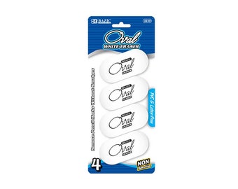 Bright White Color Oval Eraser (Latex Free)