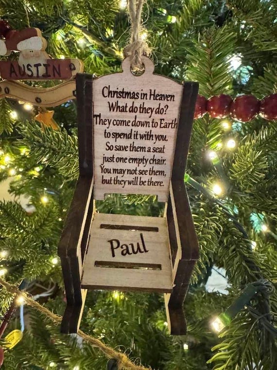 Save a Seat - Christmas In Heaven SVG File Poem by John F Connor, Download only. No physical product shipped.