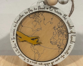 Take Flight Ornament SVG Pack | Aviation Ornament Bundle | Airplane & Flight Designs | Laser Cut Files | Christmas DIY Decor