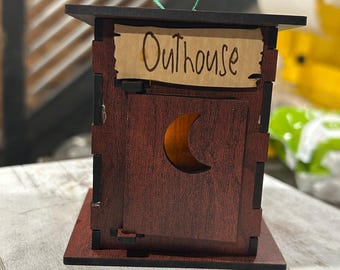 Shitter’s Full Outhouse Candy Dish SVG | Funny Bathroom Decor | 3D Laser Cut File