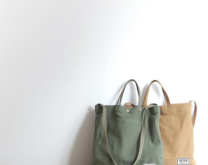 Minimalist Cotton Canvas Tote Bag: Everyday Shoulder Bag