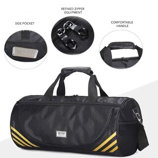 Borsone Sportivo Grigio Con Scomparto Per Scarpe E Tasca Impermeabile – 32L, Per Palestra, Viaggio E Weekend, Adatto A Carrello Valigia
