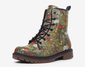 Botas de combate veganas Tupelo Honey para mujer / Botas llamativas inspiradas en el arte y libres de crueldad animal