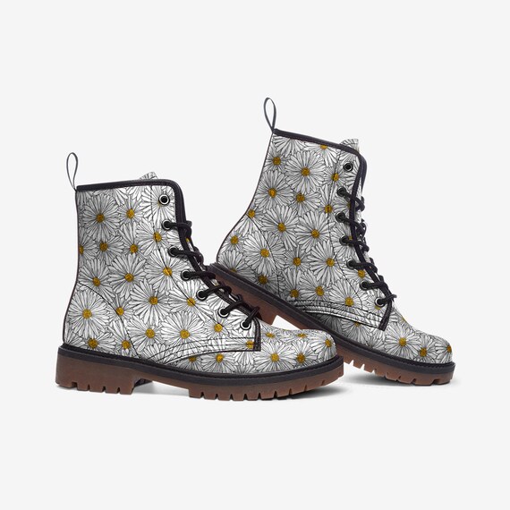 Pixie Dust Faux Leather Vegan Combat Boots Etsy