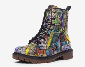 Botas de combate veganas "No Sleep Till Brooklyn" / Botas de cuero vegano sin crueldad animal