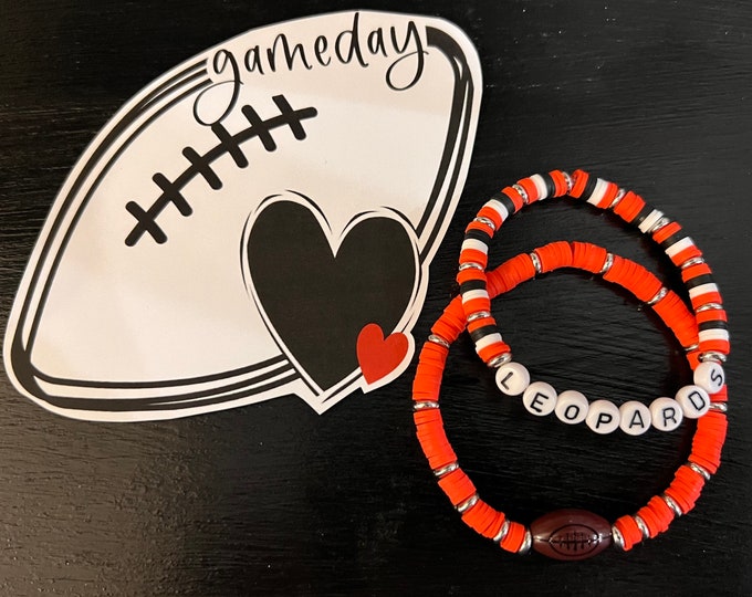 Personalized Football Game Day Spirit Bracelet