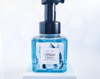 Winter Scented Foaming Hand Soap,  Holiday and Seasonal Aromas, Christmas Themed Kitchen Wash