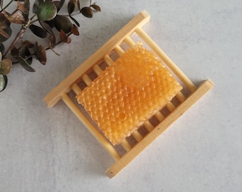 Honey Scented Soap Bar, Golden Honeycomb  Decor for Beekeeper Gift, Nature Lover Surprise, Cozy Handmade Bathroom Decor