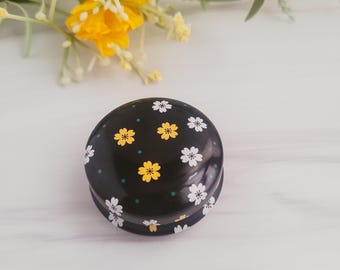 Solid Perfume in Floral Tin with Bergamot and Citrus Scent, Jasmine Amber Fragrance for Everyday Wear, Vanilla Sandalwood Balm for Gifting
