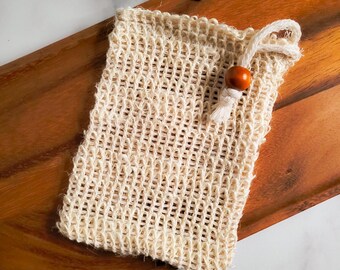 Soap Saver Pouch, Exfoliating Soap Bag, Sustainable Shower Essential, Eco Friendly Soft and Durable