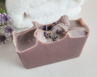 Wild Lavender Coconut Milk Soap Bar, Herbal Earthy Spicy Aroma, Daily Shower Ritual