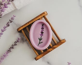 Lavender Mini Soap Bar, Handmade Calming and Relaxing Scented Soap