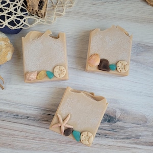 Ocean Themed Handmade Soap, Airbnb Decor for Beach House, Beach and Ocean Inspired Bath and Body Product, Unique Gift for Beach Lover