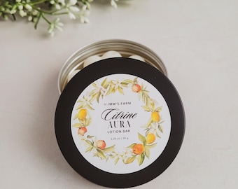 Mini Lotion Bars in Tin, Solid Hydrating Skincare, Giftable Self Care Set