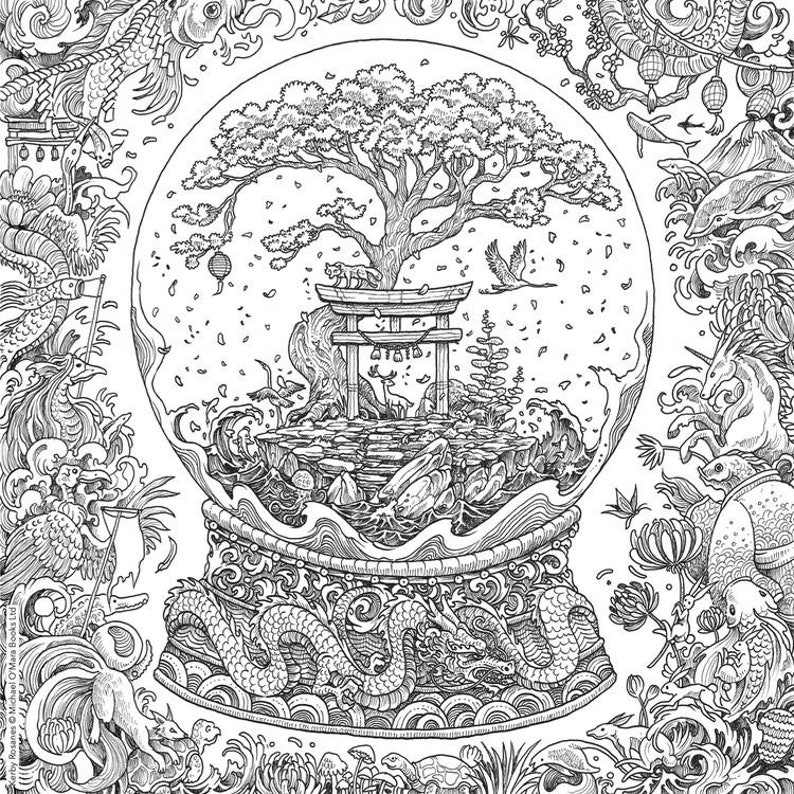 10 Animals Mesmerizing Colouring Pages for Fun. Etsy