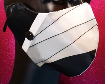 Het "Kalvin" Upscale Satin Tuxedo Event Mask