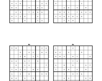 kids easy sudoku etsy