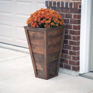 Entryway planter/Tall planter/flower box/Entrance planter/Wedding/Outdoor wood planter/Wood planter box/Christmas tree base