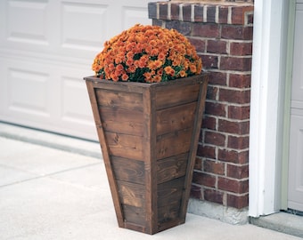 Entryway planter/Tall planter/flower box/Entrance planter/Wedding/Outdoor wood planter/Wood planter box/Christmas tree base