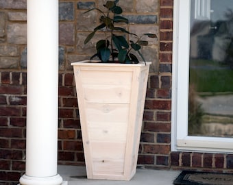 Handmade Rustic Entryway Planter • Tall Entrance Planter Box • Wedding Flower Box • House Warming Gift • Made In The USA