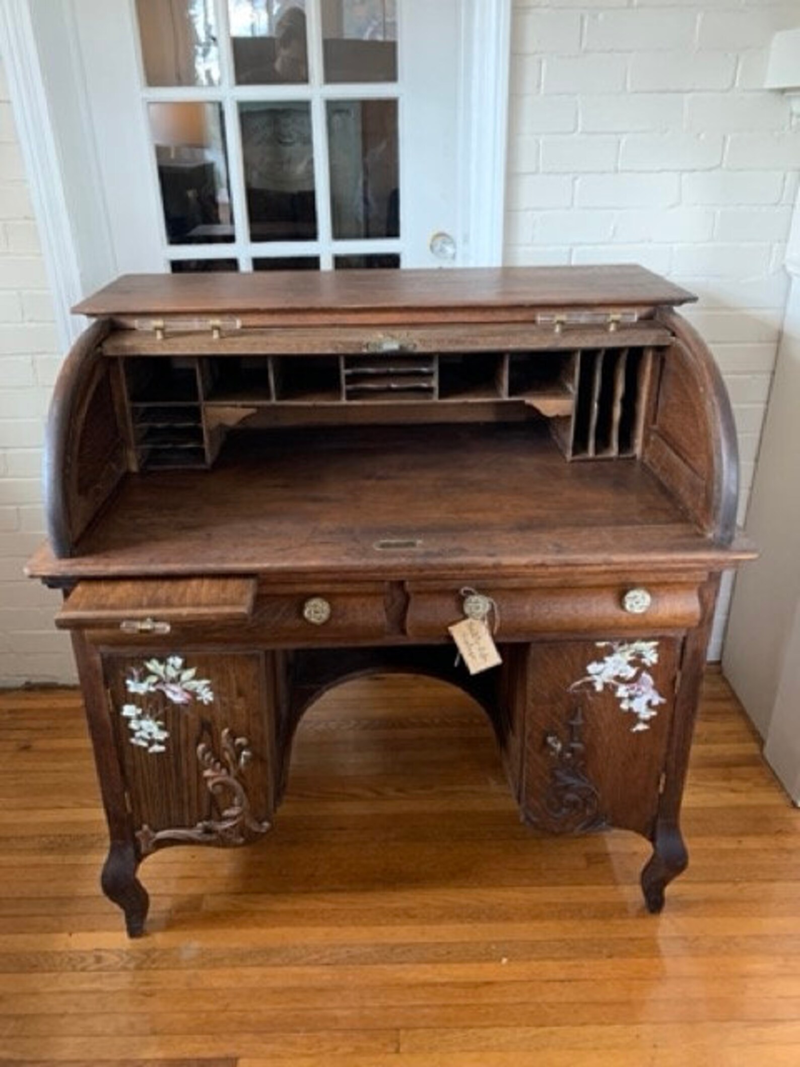 Antique Roll Top Oak Desk Etsy