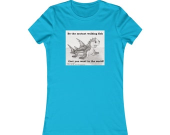 Prehistoric Fish Crawling on Land, Women's Favorite Tee