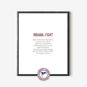 Indiana Fight Song Print