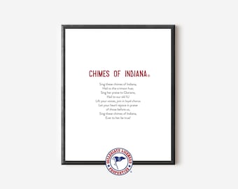 Chimes of Indiana Song Print | Indiana University Art