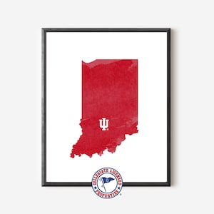 IU Indiana Watercolor Print | Indiana University Art