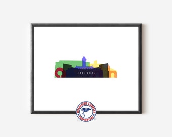 IU Transparent Buildings Print | Indiana University Art