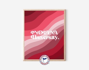 Wavy Indiana University Print | Indiana University Art