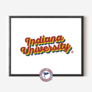 Classic Indiana Rainbow Print | Indiana University Art