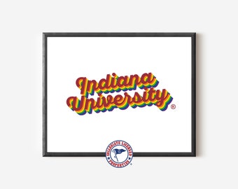 Classic Indiana Rainbow Print | Indiana University Art