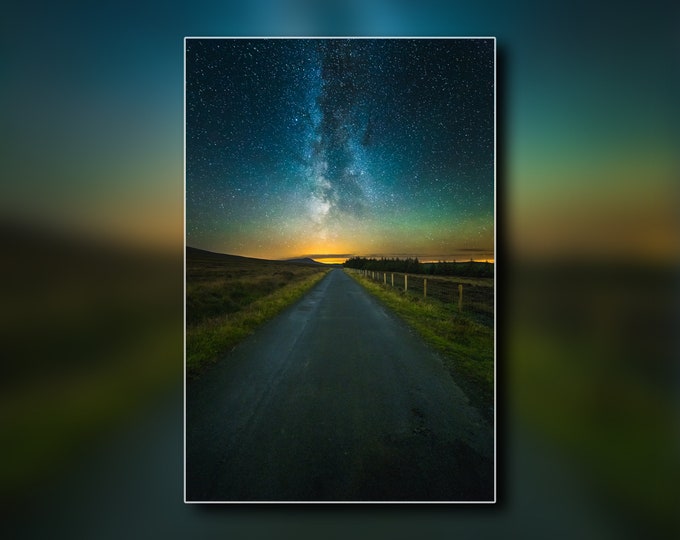 Road to the Stars - Astrophotography Photo Art - Milky Way - Unframed Print